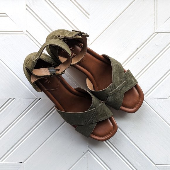 CROWN VINTAGE Chalina Wedge Sandals SZ 8 - Picture 6 of 11